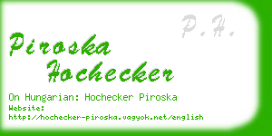 piroska hochecker business card